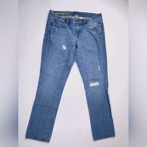 J.Crew 2009 Matchstick Blue Jeans 100% Cotton Distressed Women's 31